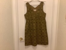 Michael Kors 100%  Cotton Sun Dress Green