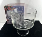 🇺🇸 Toscany Victoria Clear Glass Footed Trifle Bowl by Anchor Hocking 8"