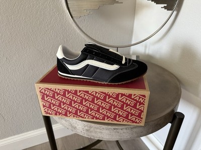 VANS Super Lowpro Athletic Sneakers Black White Suede 8.5 (W), 7.0 (M)