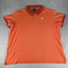 Outdoor Afro x REI Co-Op Polo Shirt Mens 3XL Orange Short Sleeve Outdoor Casual