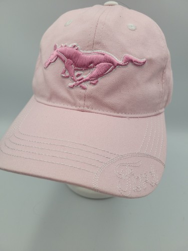 Ford Mustang Pink Adjustable Hat Embroidered Horse First Mustang Logos 
