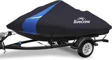 Jet Ski Cover Waterproof - 250D Trailerable PWC-Length 120"-135" 2-3 Seater 