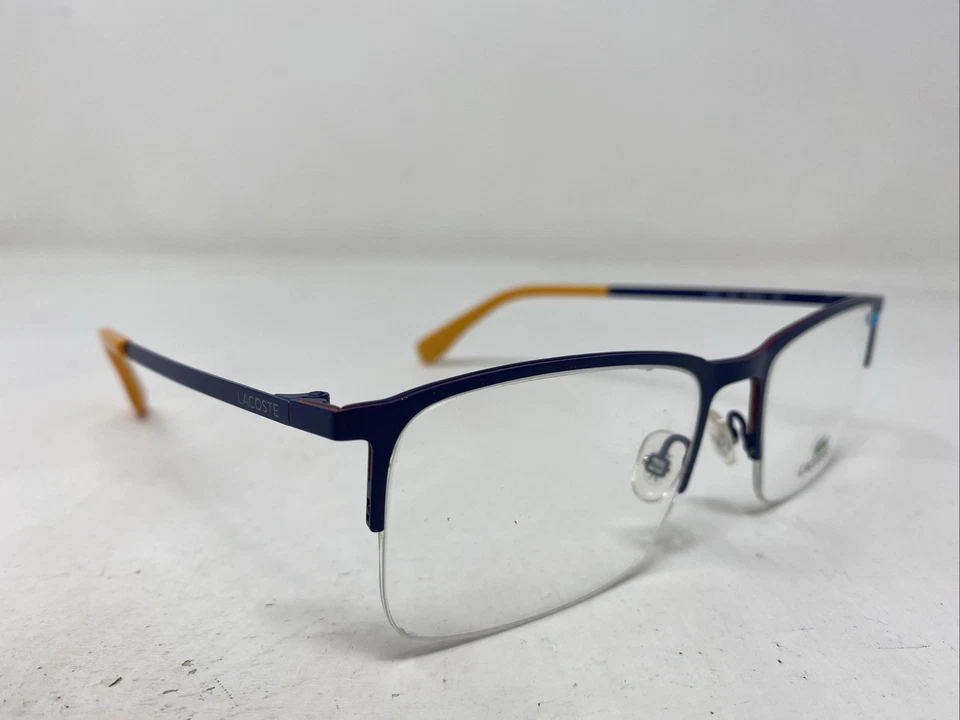 Marco de gafas Lacoste L2241 424 55-19-140 azul marino/rojo metal medio borde TR86 Foto 3 de 4