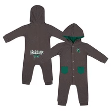 Newborn & Infant Colosseum Charcoal Michigan State Spartans Zando-Zan Waffle