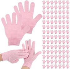 50 Pairs Exfoliating Gloves for Body Bulk Double Sided Bath Scrub Gloves for