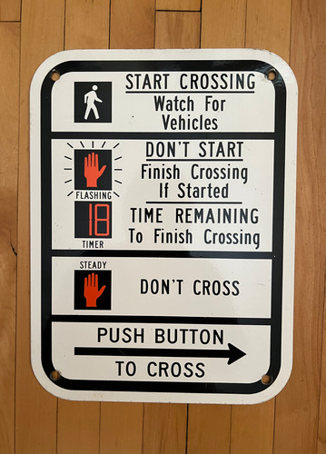 Signal Solutions USA Pedestrian Signal Countdown Right Left Arrow 9x15  2-Sided