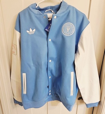 Adidas Semi Blue Inter Miami CF Anthem Bomber Jacket SZ Large NWT Free Shipping!
