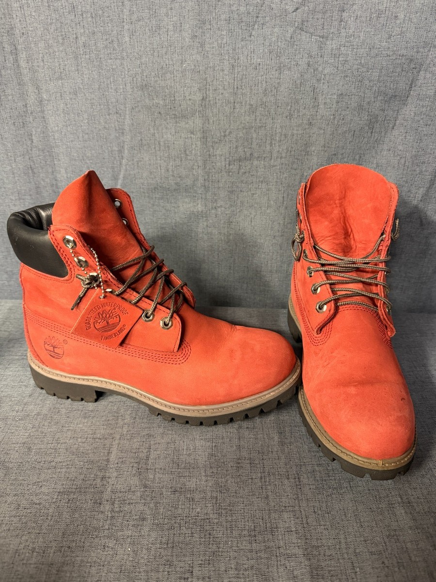 Timberland 6” Premium Waterproof Boots Red Nubuck PrimaLoft  display picture 3