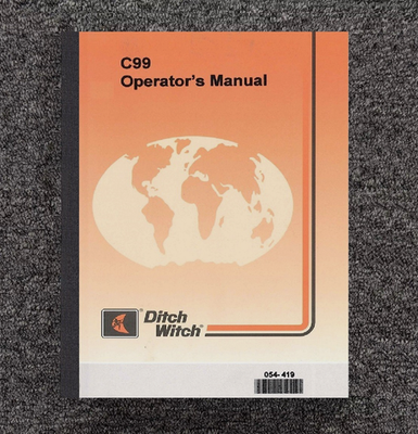 Operator Instruction Manual Fits Ditch Witch C99 2800RPM 8.1HP