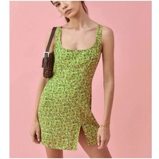 Reformation Noha Dress in Samantha green
