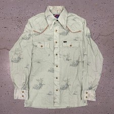 vintage 70s/80s Wrangler western pearl snap shirt