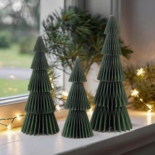 3 PCS Green Honeycomb Christmas Tree Christmas Table Decorations Centerpieces...