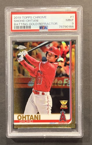 2019 TOPPS CHROME TRUE GOLD REFRACTOR #1 SHOHEI OHTANI /50 PSA 9