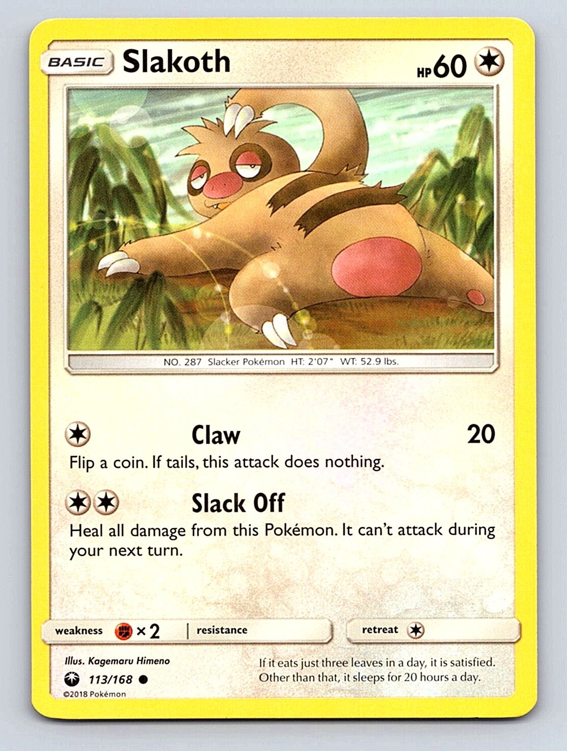 Slakoth Common SM - Celestial Storm 113/168 NM