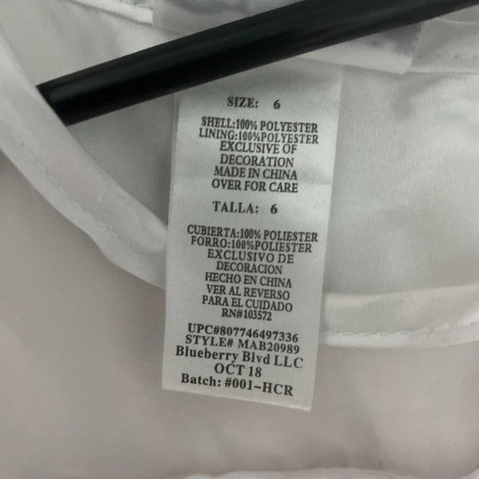 Blueberi Boulevard Girls Unicorn Tulle Sleeveless Party Dress Size 6 - Image 4 of 4