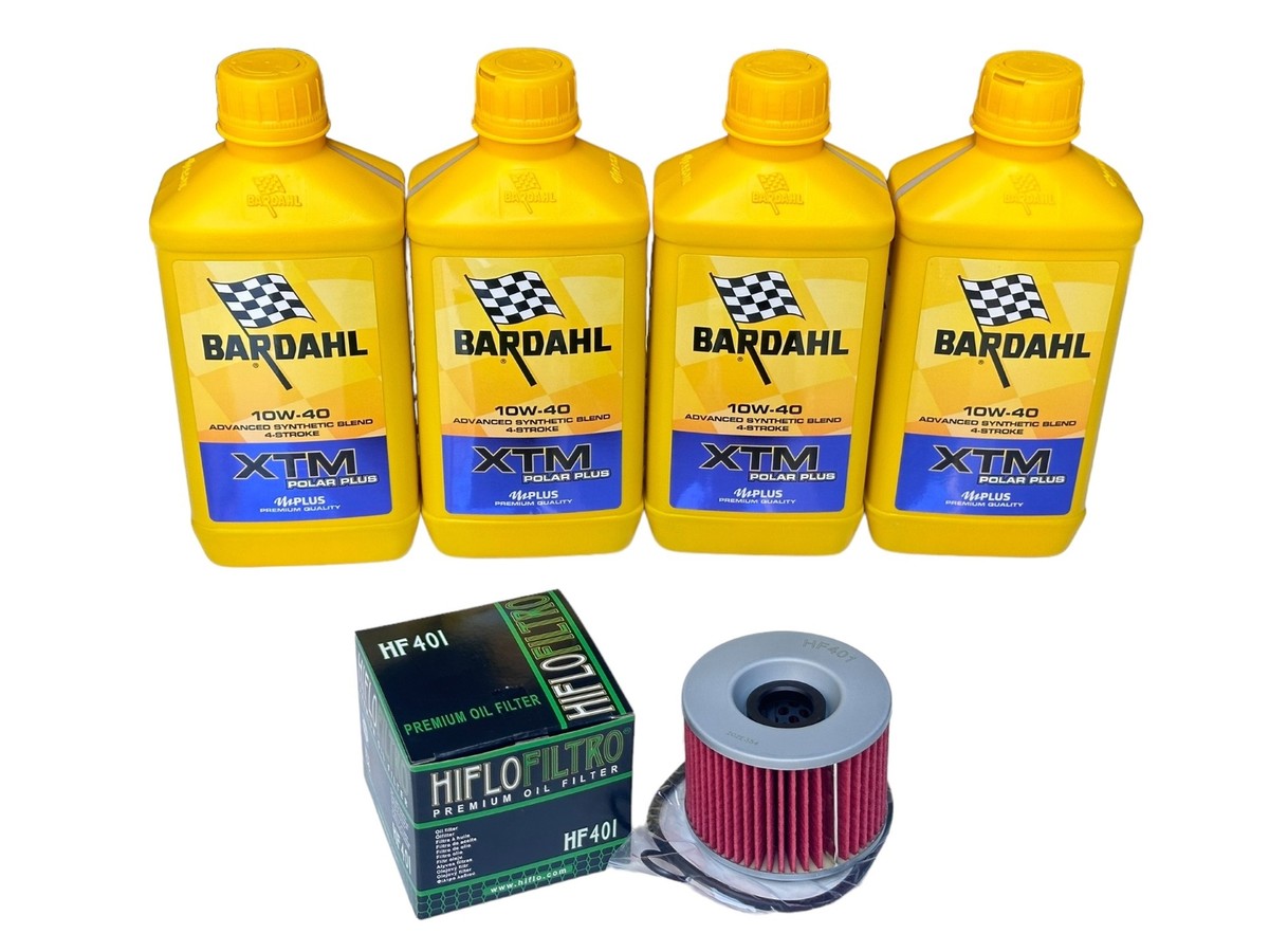 Maintenance Kit 4 Liters Oil Bardahl XTM 10W40 + Filter KAWASAKI