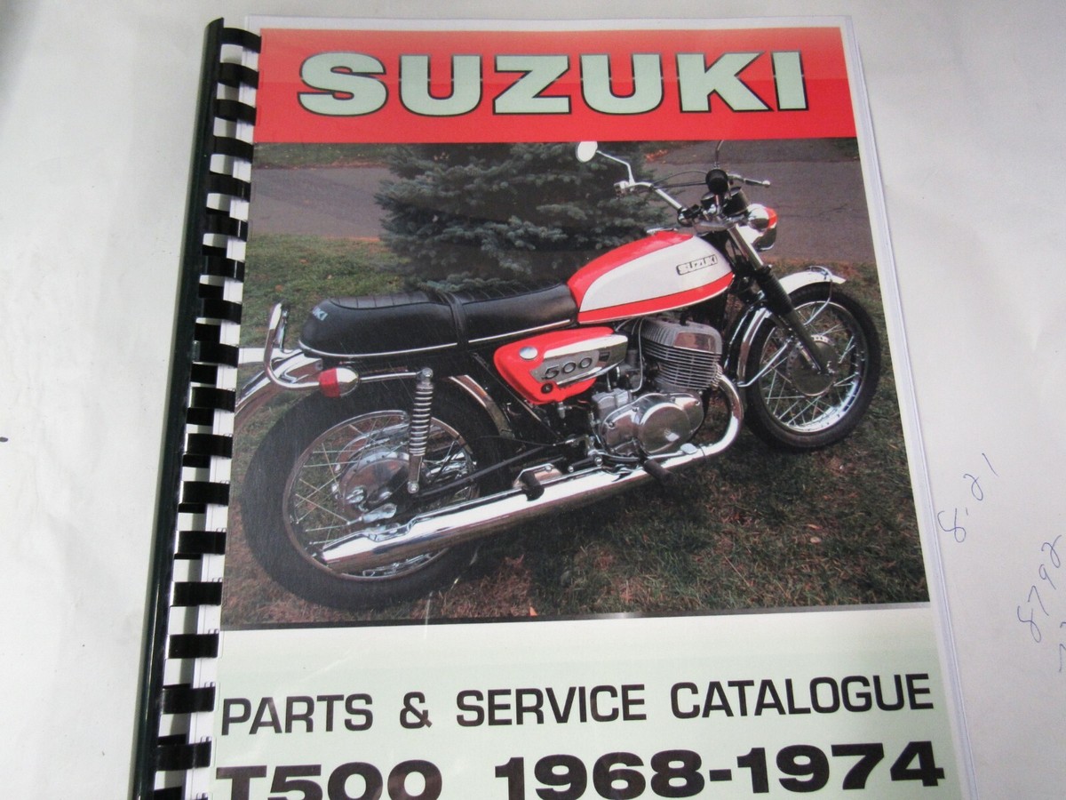 Suzuki T500 T500 Cobra parts and service manual 1969-1975 | eBay