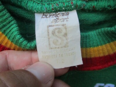 Maillot cycliste Edelweiss Tarbes Vert Burdigala acrylique Vintage