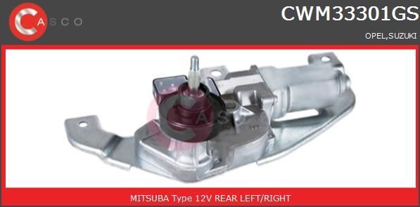 Moteur d'essuie-glace arrière pour Opel Agila 1.0 et Suzuki Splash