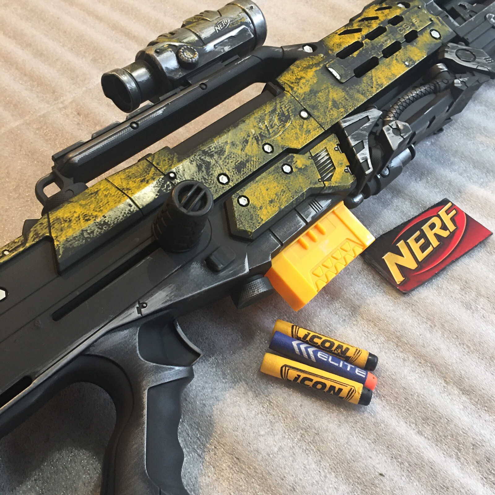 Painted Longstrike Sniper Nerf Gun NERF Longstrike CS-6 Blaster