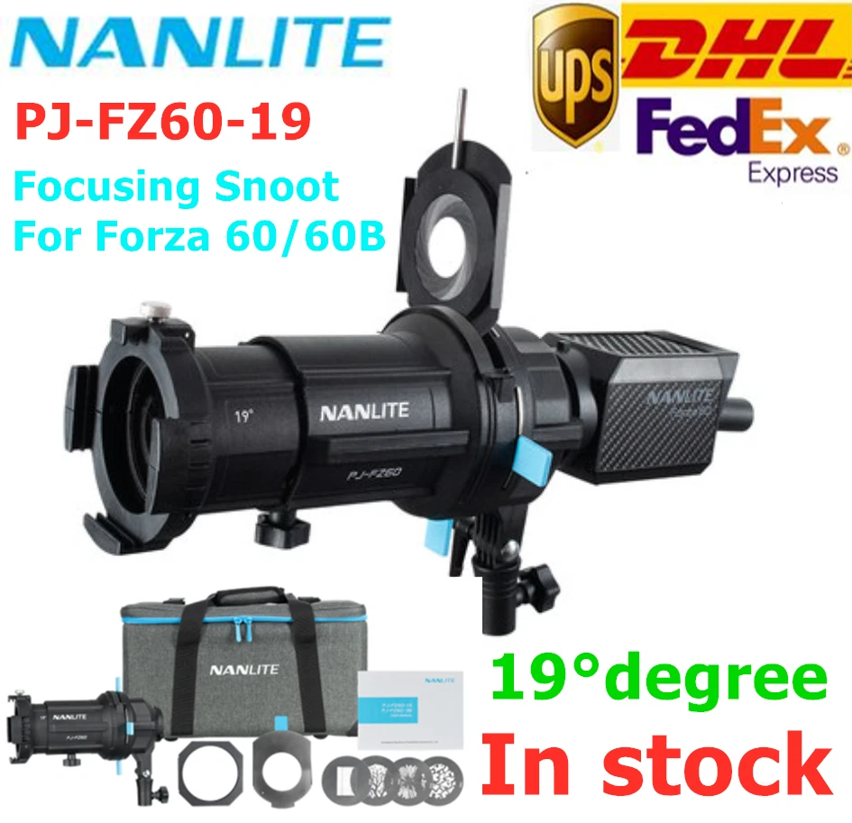 Nanlite Focusing Optical Spotlight Snoot Zooming Lens Light 19