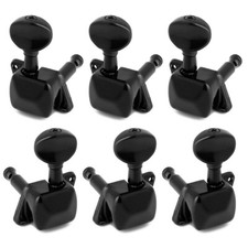 Guitar String Tuning Pegs Semiclosed Machine Head Tuners Tuning Keys 3L 3R Black
