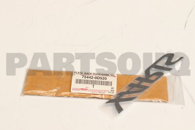 754420D520 Genuine Toyota PLATE BACK DOOR NAM 75442-0D520 | eBay
