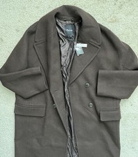 Madewell Womens 14 L Style Nm566 Lined Fall 2023 Long Wool Gianna Over Coat New