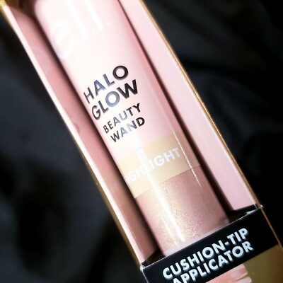 Elf Cosmetics Halo Glow Highlight Beauty Wand Rose Quartz Cushion Applicator New
