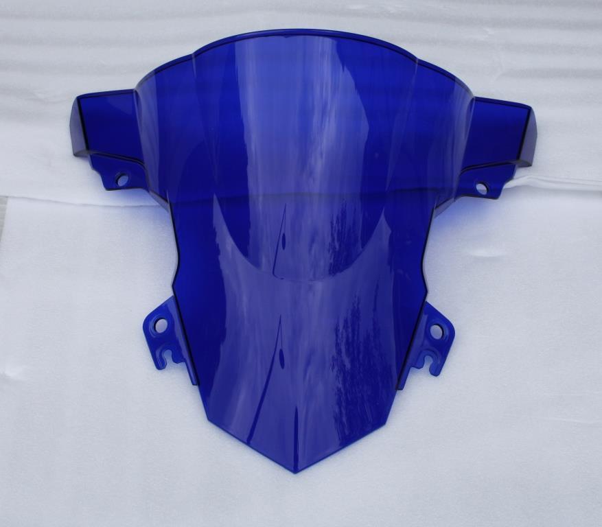 Bulle racing double courbure BMW S1000RR réduction turbulences bleu