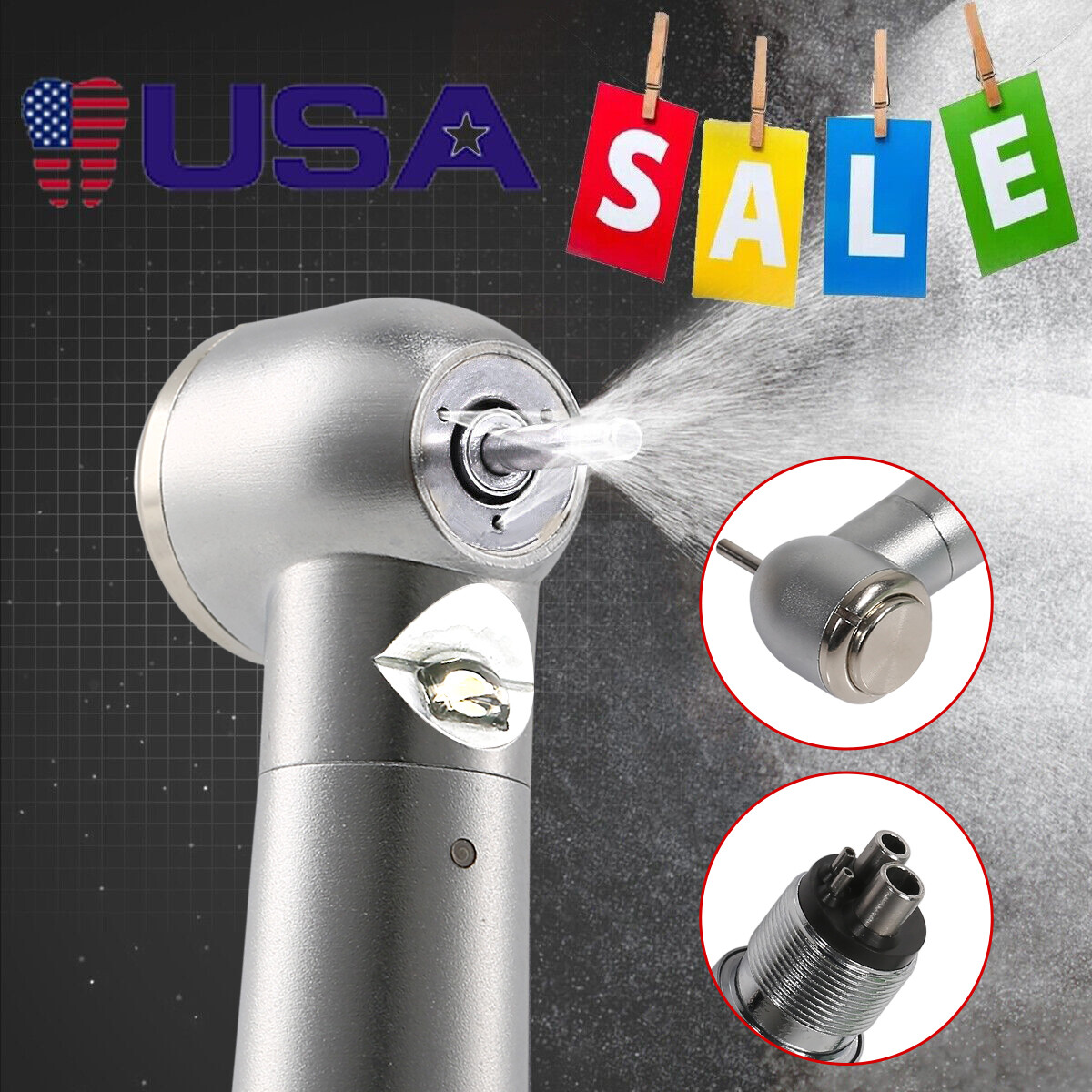 1-10 Turbina E-generator Dental LED Fiber Optic High Speed Handpiece 2