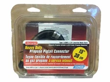 CAMCO Olympian Heavy Duty Propane Pigtail Connector 15” Hose Type 1 Acme To 1/4”