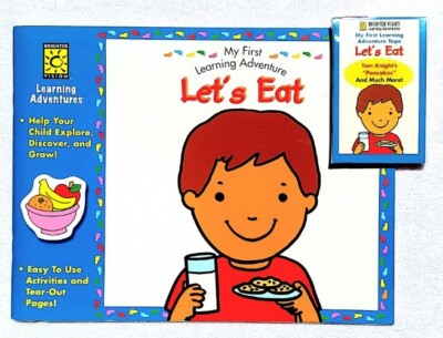 NEW! LET'S EAT Pre-K Discovery Learning Adventure Book/Cassette Brighter Vision