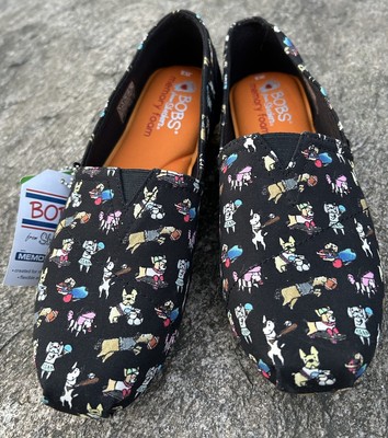 Bob s Skechers Doggie Daycare Sz9 Memory Foam Women s Vegan SlipOn Sneakers Arch