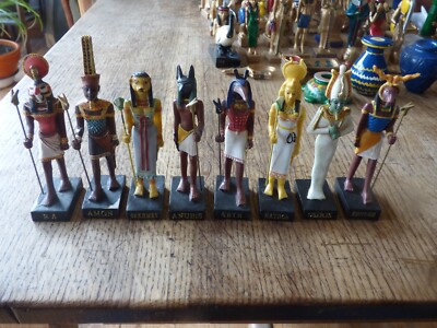 Statuettes Égyptiennes Lot 3 Figurines En Résine Vintage
