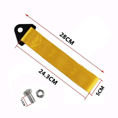 Cuerda decorativa parachoques delantero/trasero estilo deportivo universal rojo para automóvil - Imagen 2 de 15