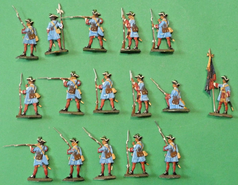 Plats d'étain - Zinnfiguren - Flat Tin : 15 soldats français sous Louis XIV - Photo 2/4