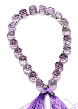Natural Gem Amethyst Nugget Cut 8mm Onion Shape Beads 8" Jewelry Supplies 85Cts.