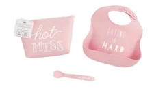 MUD PIE SILICONE FARM BIB SET