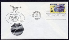 Pioneer 10 Jupiter Mission 1975 (Scott 1556) - Medaglione FDC MT858