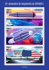 Space 65th Anniversary of Launch of Explorer 1 MNH Stamps 2023 Guinea-Bissau M/S