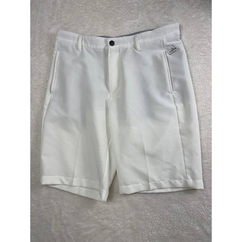 Pantalones Cortos de Golf Adidas Tech Bolsillos 3 Rayas Atléticos Blancos Talla 32