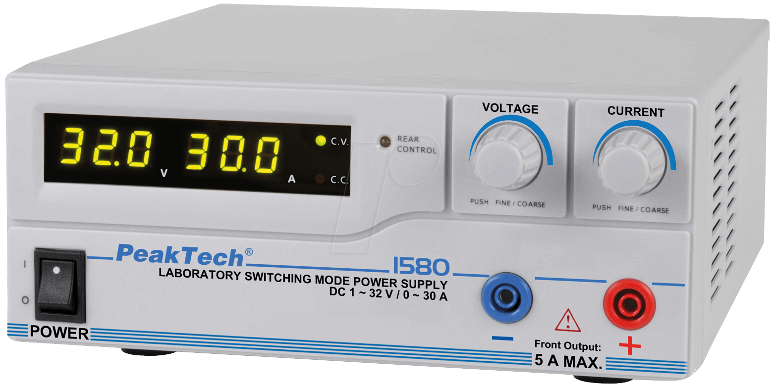 PeakTech Labornetzgerät 1 Kan. ...32 VDC VDC 30 A, Programmierbar (PeakTech 1580