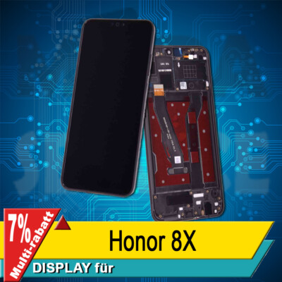 Display Für Huawei Honor 8x Komplettes Bildschirm Lcd Touch Rahmen Schwarz