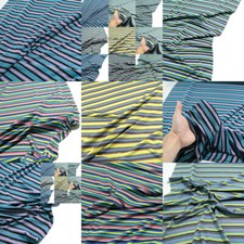 Samtweicher Badeanzugstoff Blickdicht als Schlauch Streifen Jersey Meterware