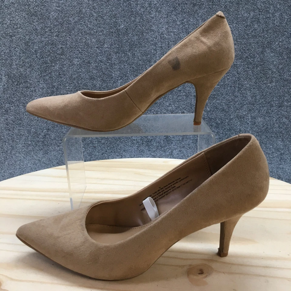 Zapatos de salón Merona para mujer 8,5 sin cordones beige gamuza punta tacones de aguja Foto 2 de 4
