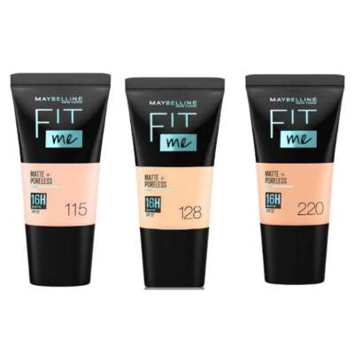 Maybelline Fit Me Matte & Poreless Grundierungscreme -Wählen Sie Ihren Farbton