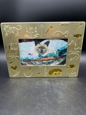 1998 Kitty Cat Family Gold Picture Frame  59 photo Holder Album New 4"x6" Size
