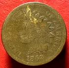 1869 INDIAN HEAD CENT