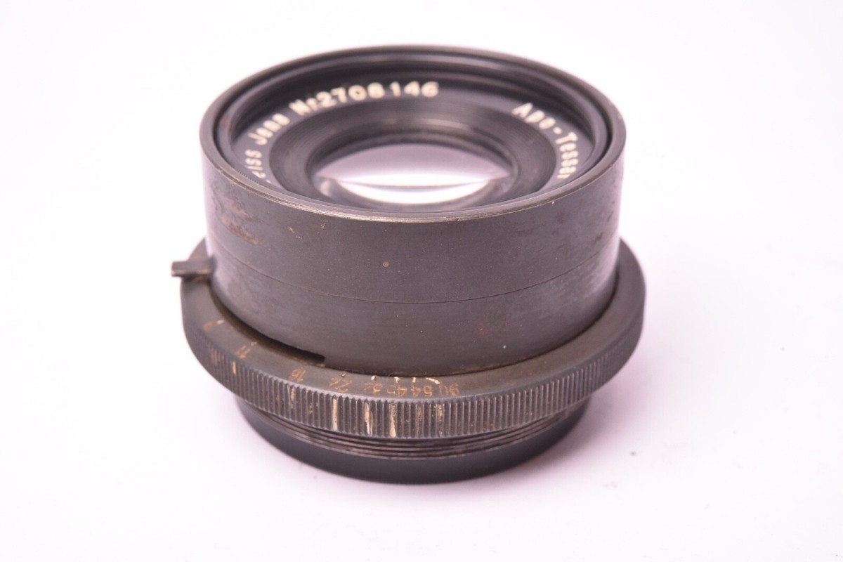 Objectif Carl Zeiss Jena Apo-Tessar F/9 240mm - Avec Boîte Bois (occasion, Traces Nettoyage)